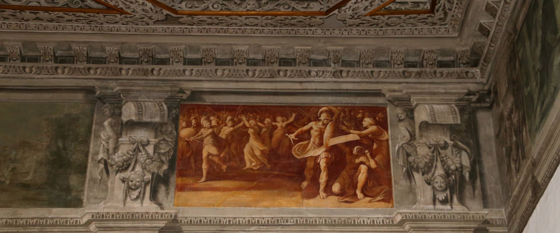 Gualtieri, palazzo bentivoglio, sala di giove, fregio con storie di roma da tito livio, 1600-05 circa, 10 foto di Sailko